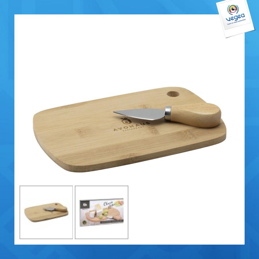 Bamboo cheese platter 2-pcs