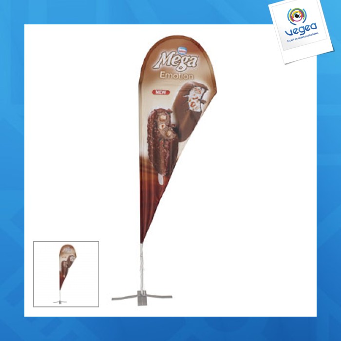 Beach flag demi glass