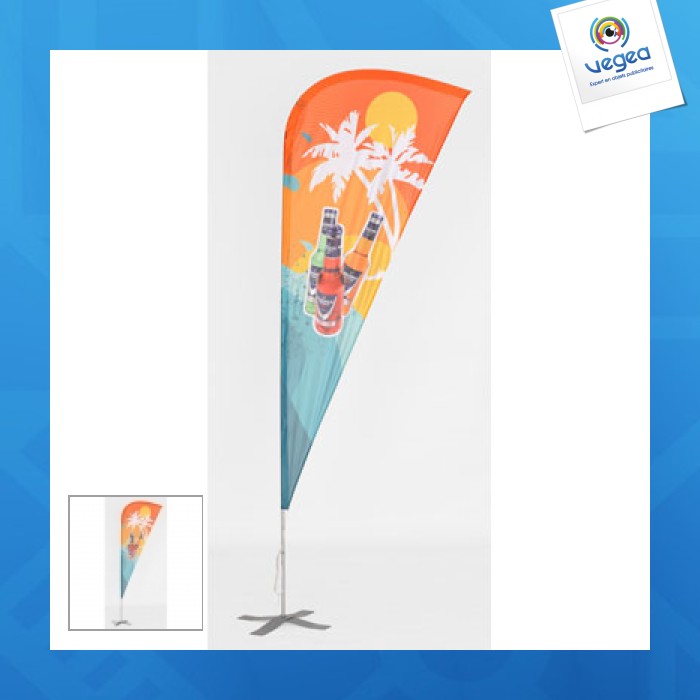 Beach flag quart-glass