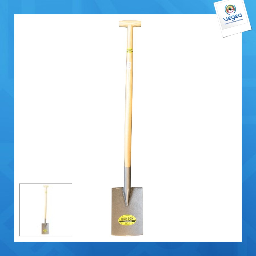 Bêche manche bois 1200mm profi