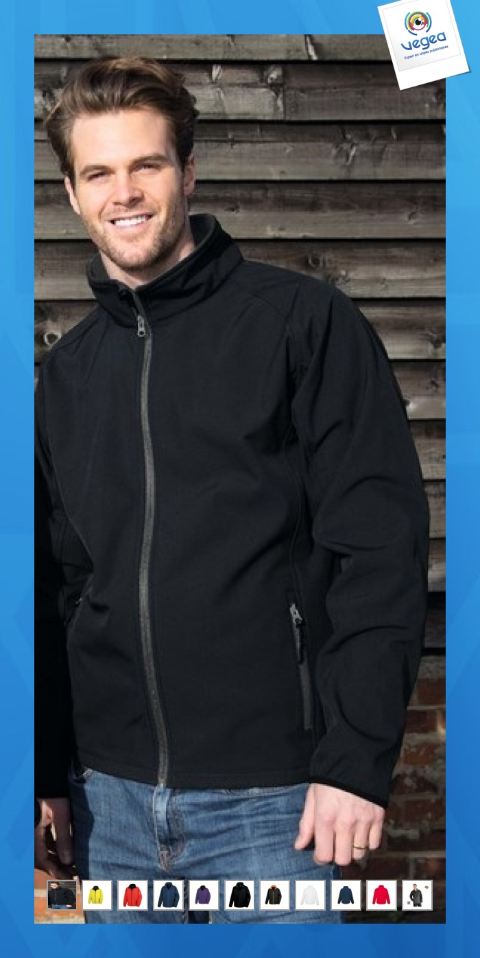 Bedruckbare softshelljacke für männer