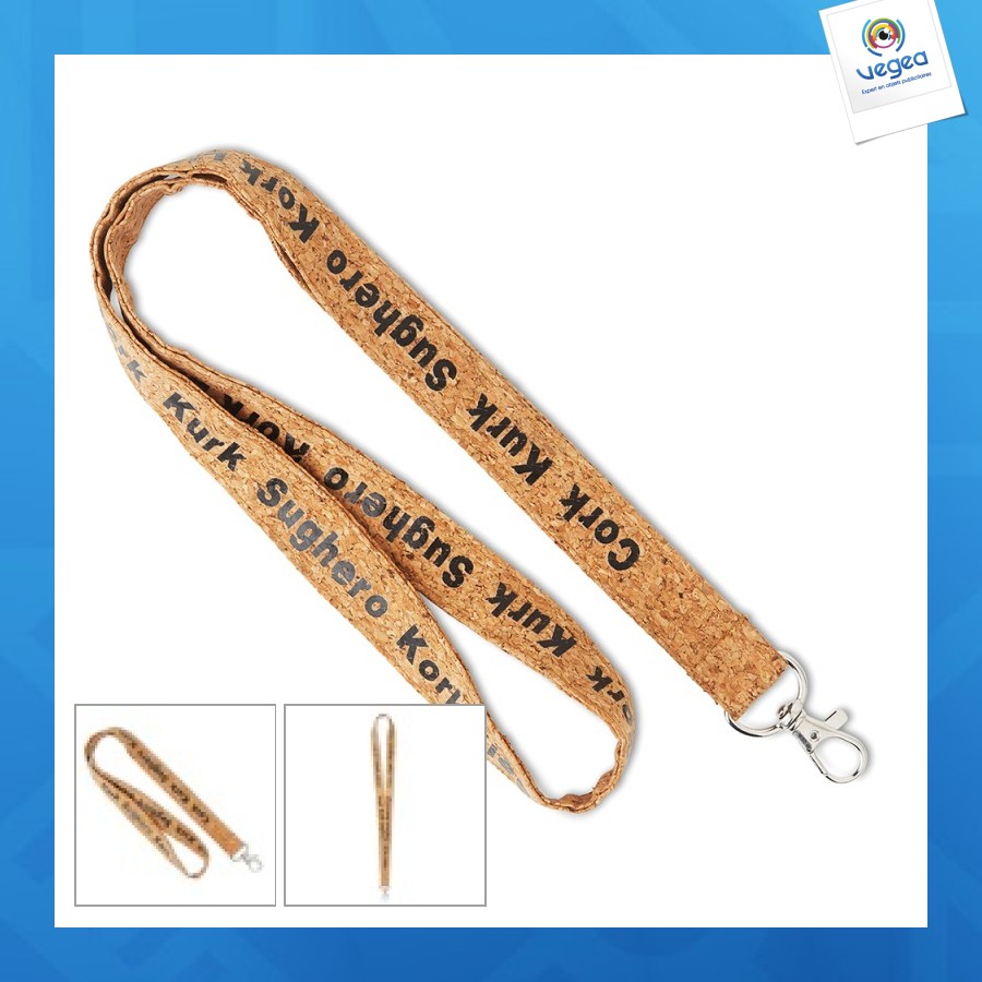 Bedrucktes lanyard aus kork