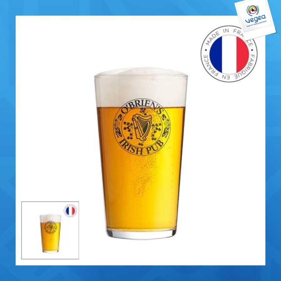 Bierglas 25cl halb