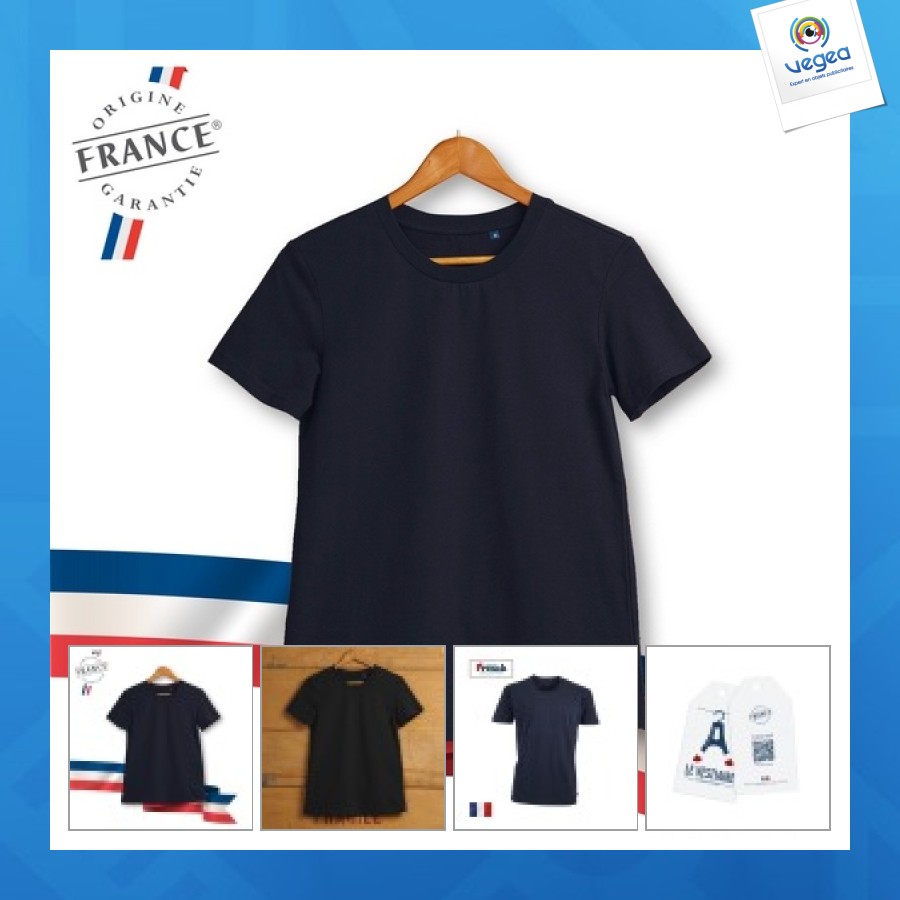 Bio-t-shirt 160g farbe hergestellt in frankreich
