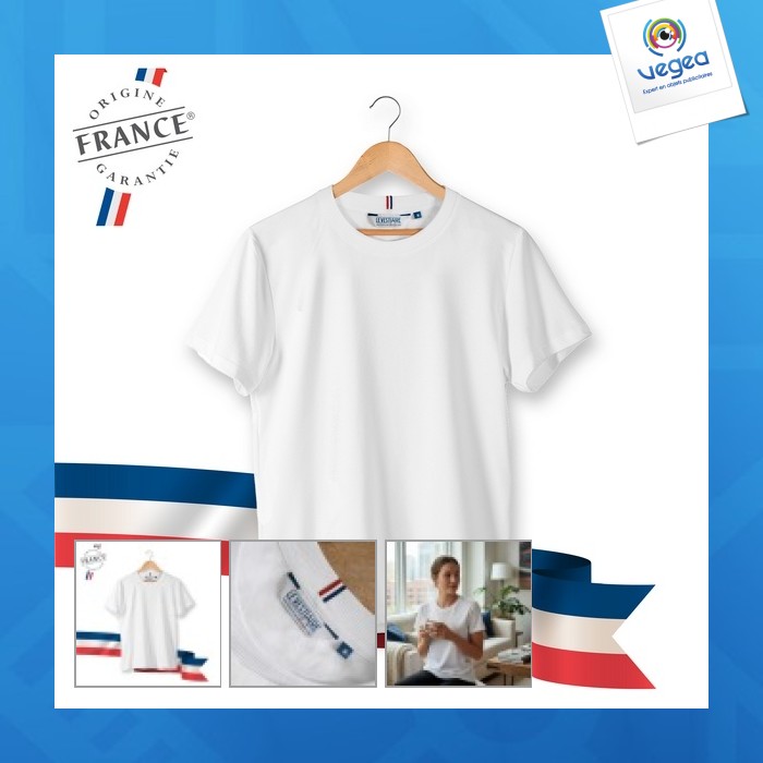 T-shirt bio personnalisable 240g fabriqué en france