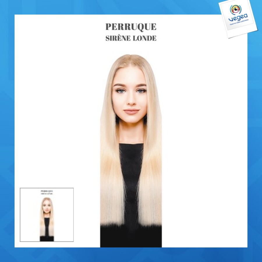Blonde meerjungfrauenperücke 