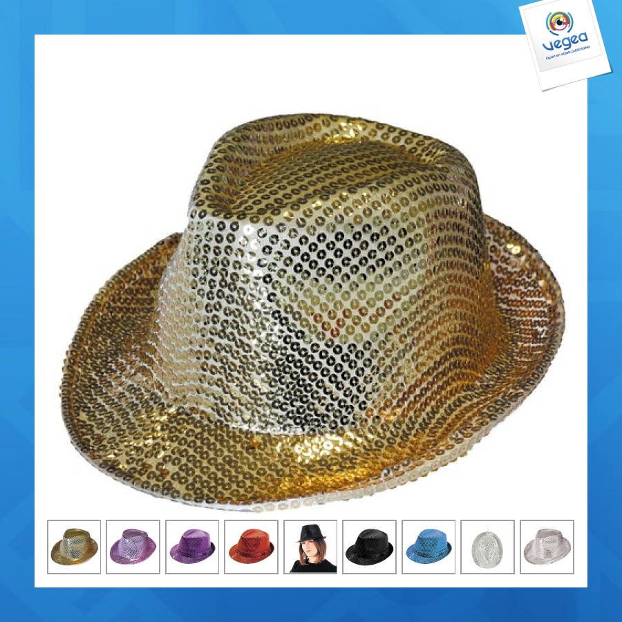 Borsalino sequin schwarz