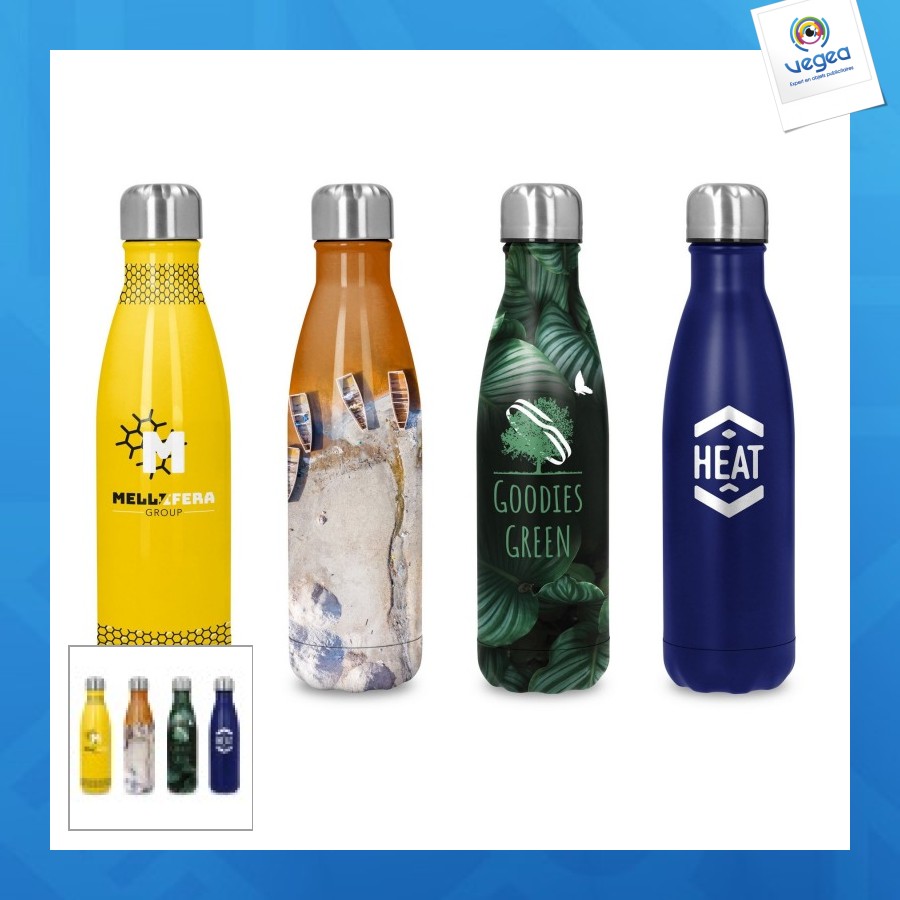 Bouteille isotherme - puht logo heat transfert