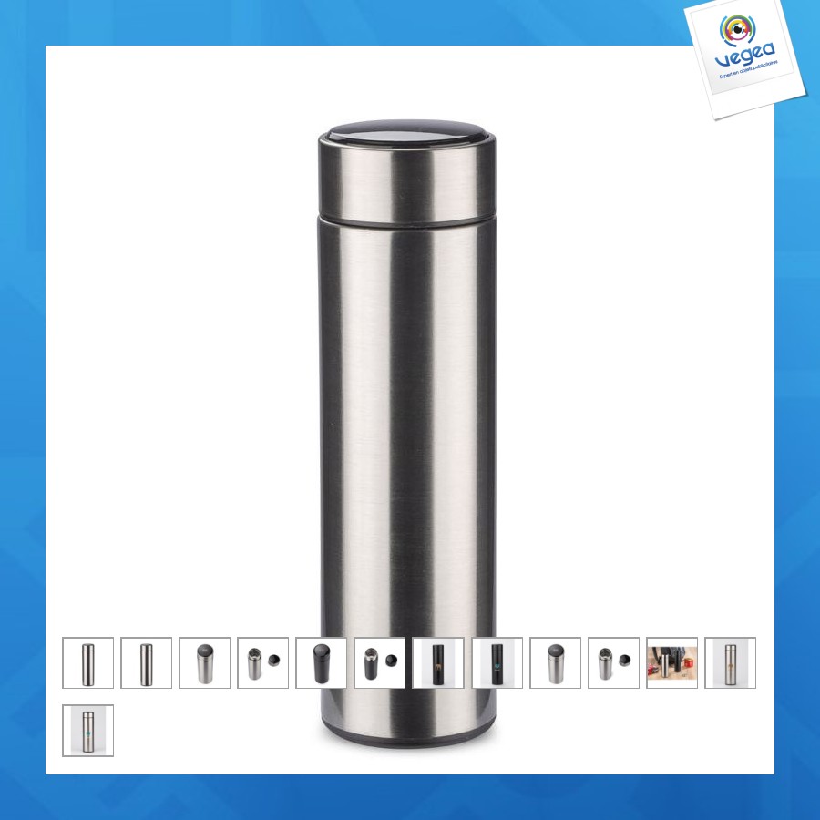 Bouteille thermique avec thermomètre ledikt 500ml
