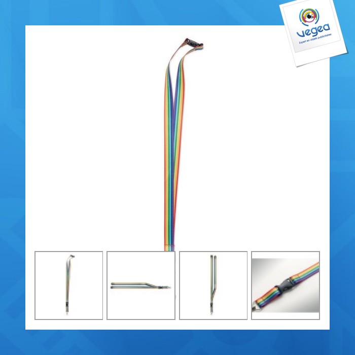 Bowyard lanyard aus regenbogenfarbenem rpet