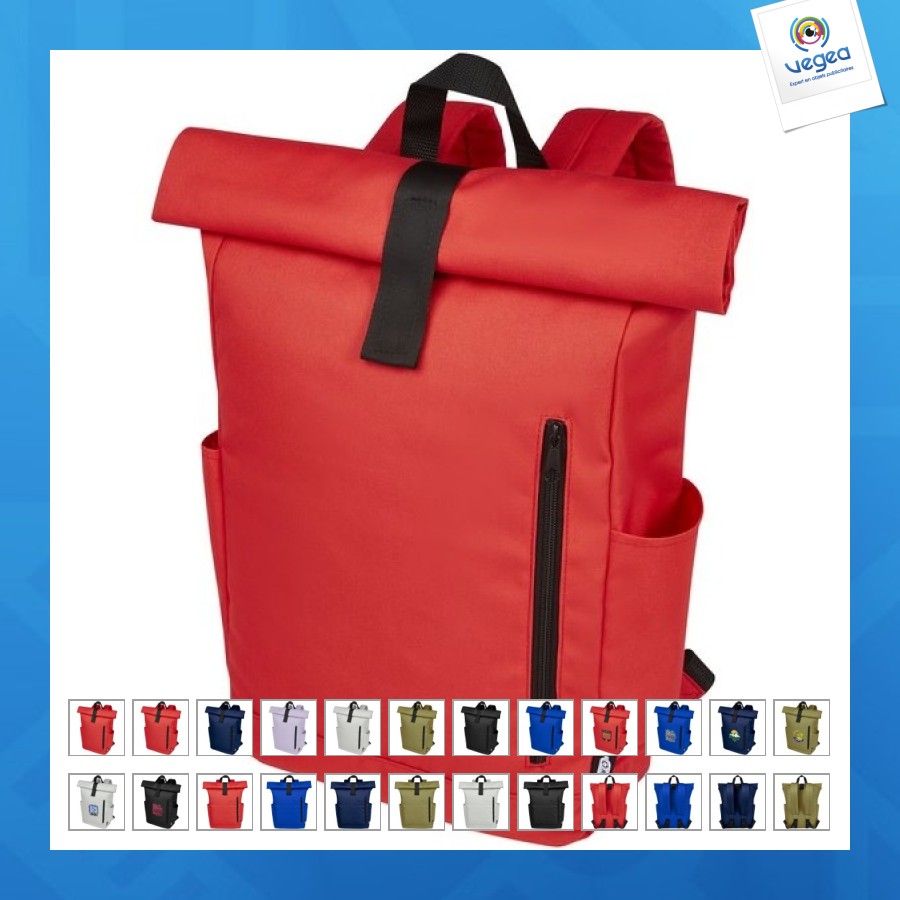 Byron 18l rpet grs 15,6 rucksack mit aufrollbarem oberteil