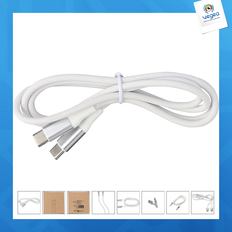 Câble de charge et de transfert en nylon 35 w jacob