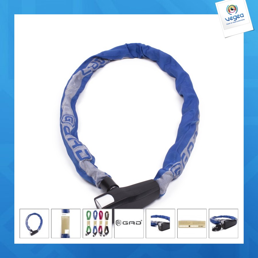 Cadenas à chaîne gad-anitro 8x1100mm bleu
