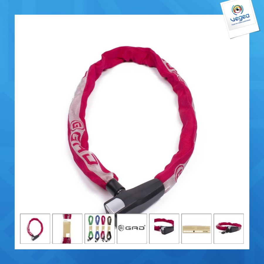 Cadenas à chaîne gad-anitro 8x1100mm rouge