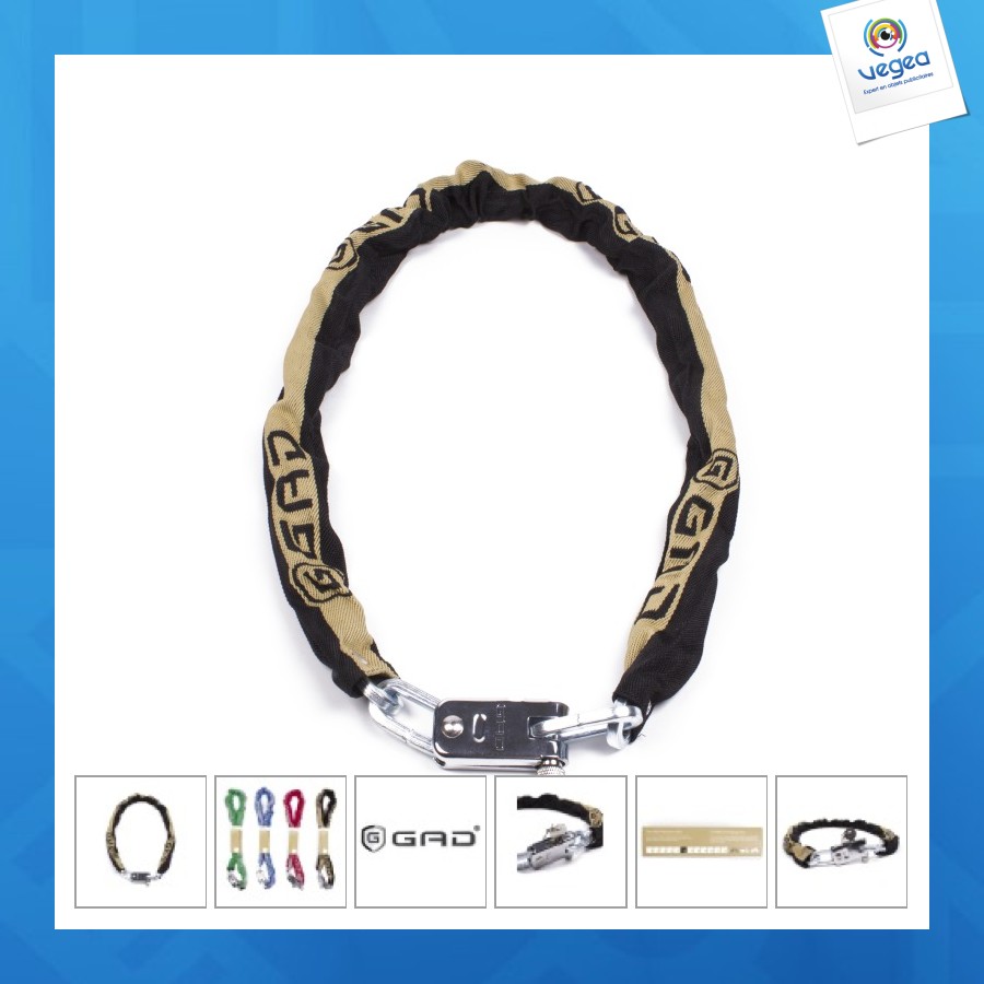 Cadenas à chaîne gad matrice-sl 7x1100mm noir