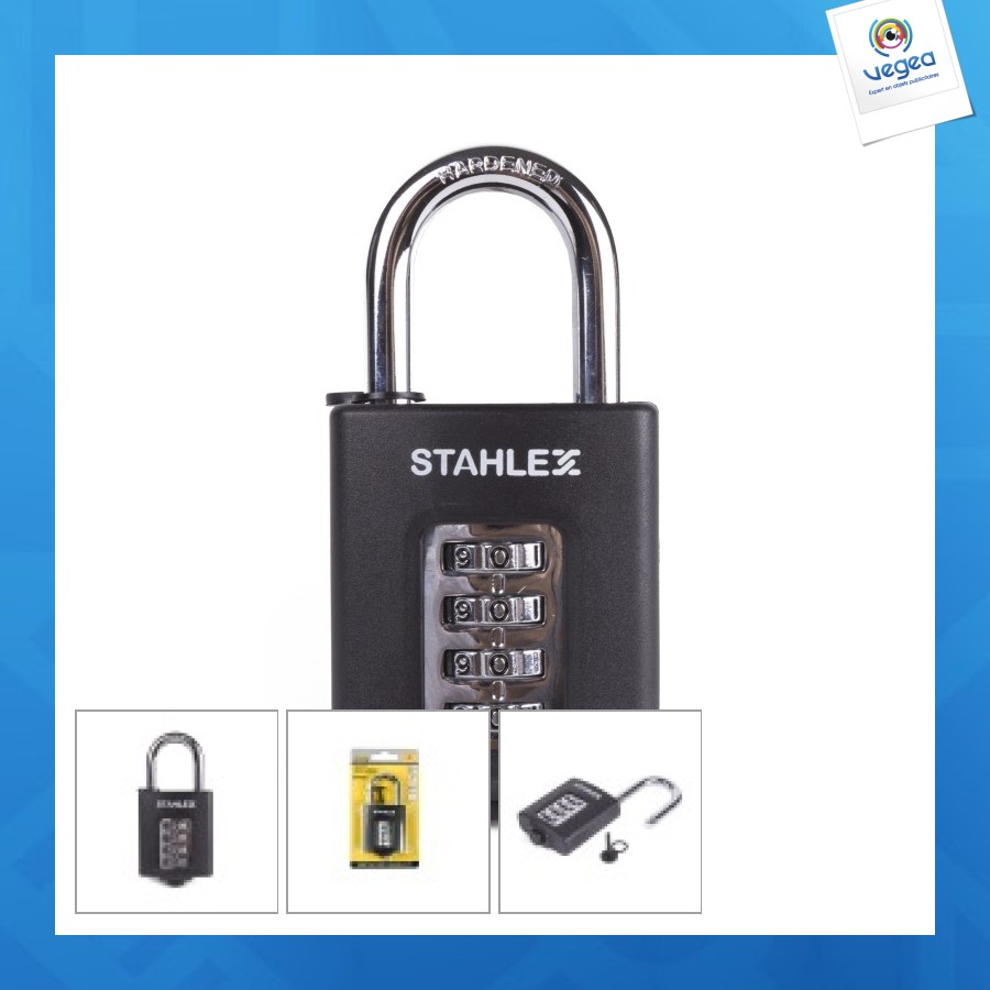 Cadenas à combinaison 50mm à réinitialisation rapide