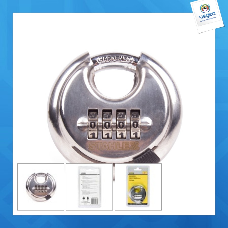 Cadenas à combinaison 70mm rond