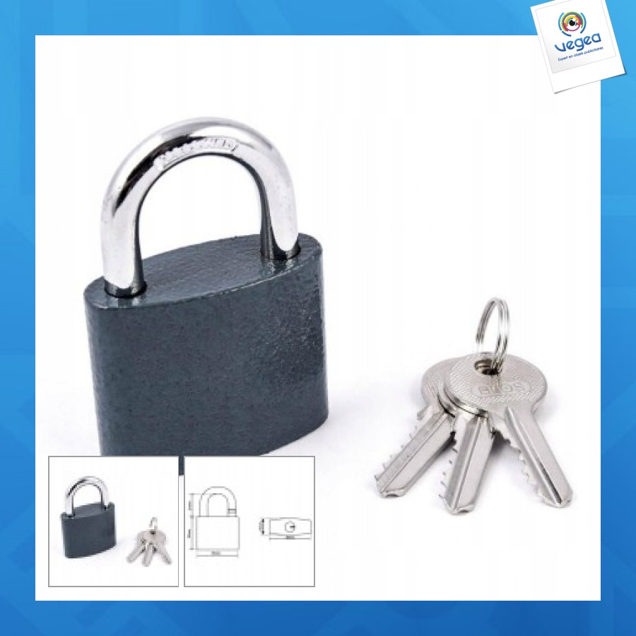 Cadenas brevet 40mm, clés