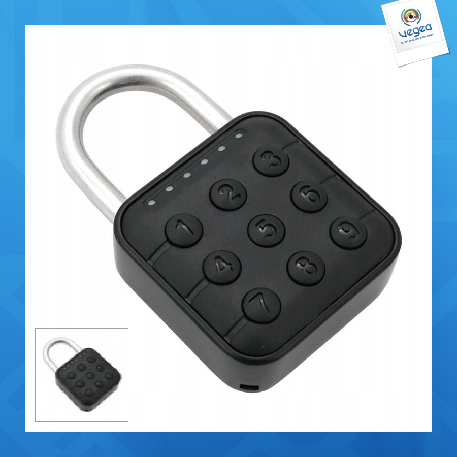 Cadenas électronique 45mm avec bloc de verrouillage