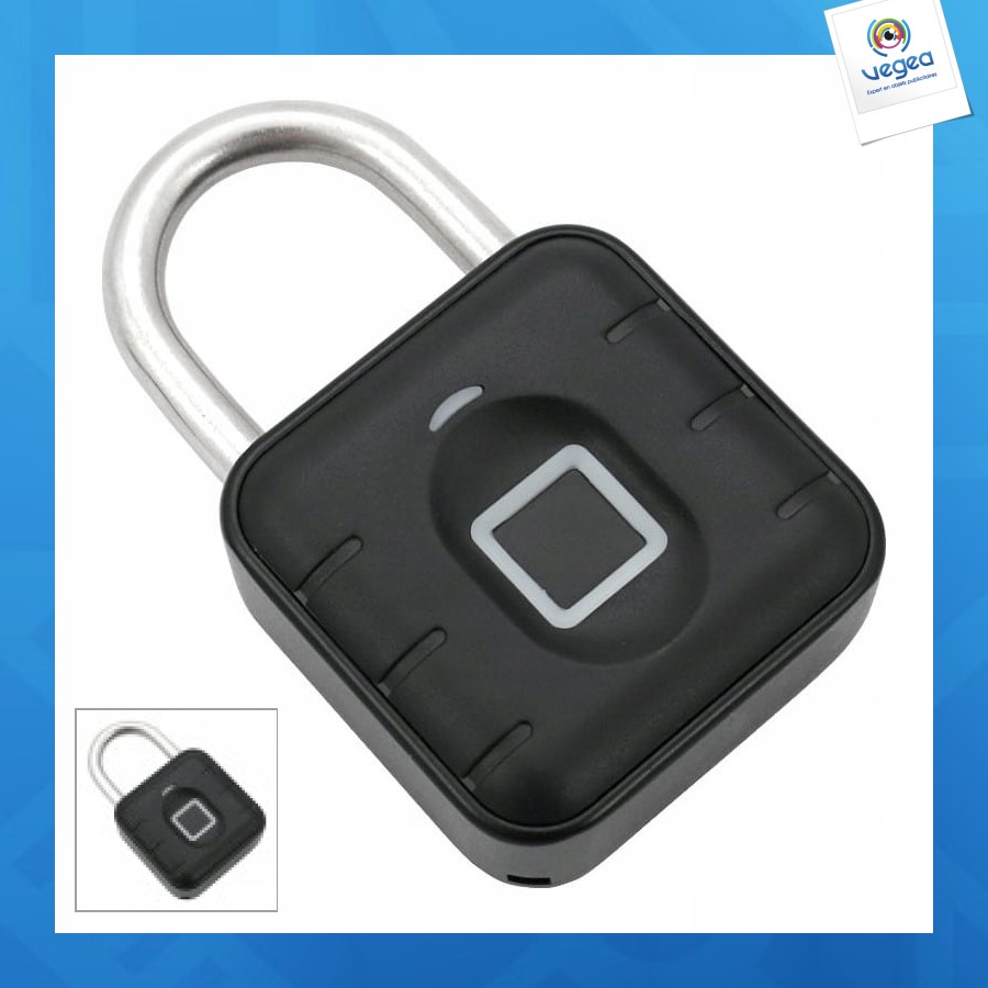 Cadenas électronique 45mm, serrure à empreinte digitale