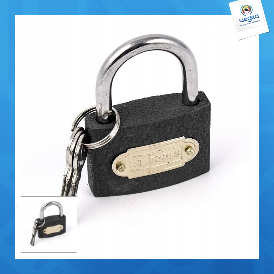 Cadenas en fonte trempée 75mm avec clés