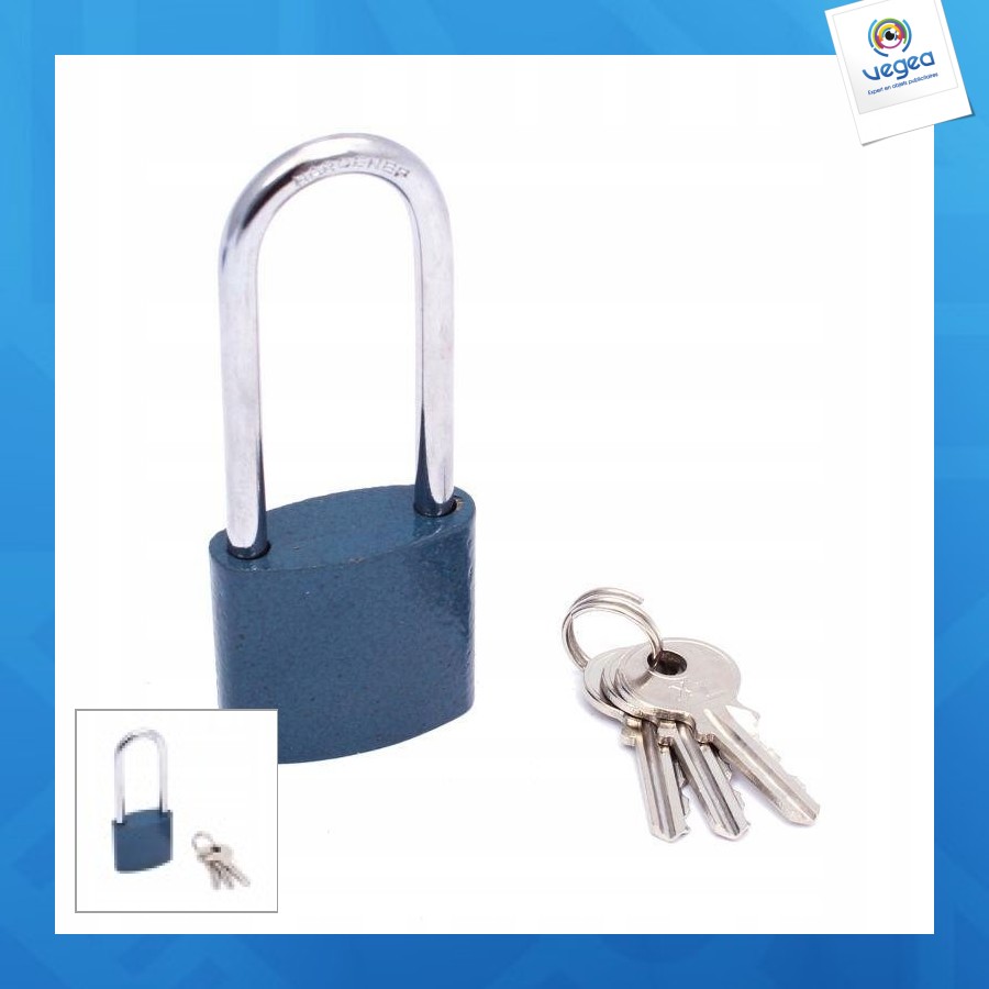 Cadenas en fonte vernie poignée cadenas de 60mm