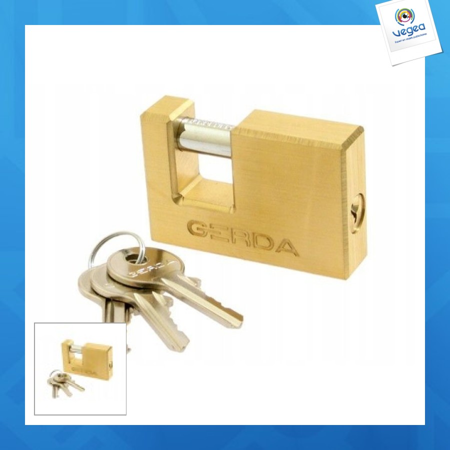 Cadenas en laiton avec bâton gerda 65mm
