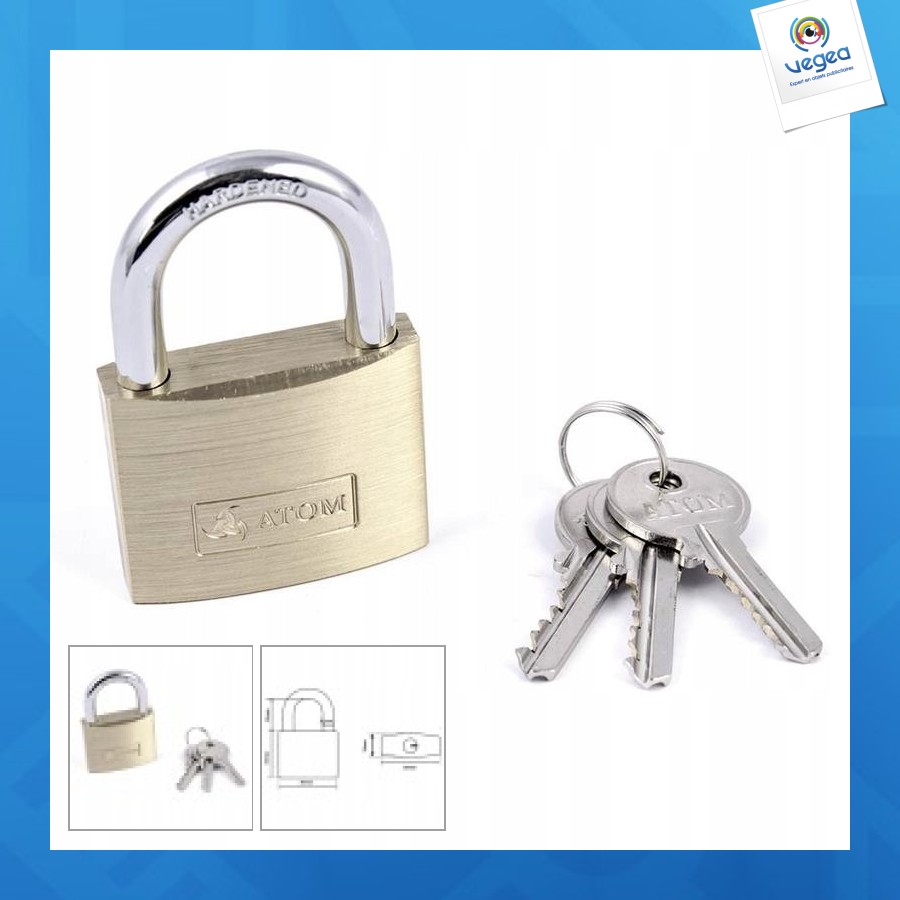 Cadenas en laiton renforcé de 30mm