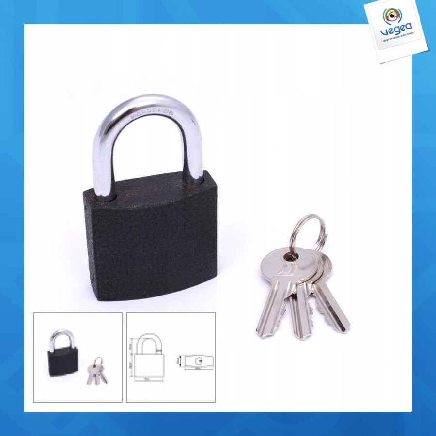 Cadenas magnum en fonte renforcé 75mm, trempé