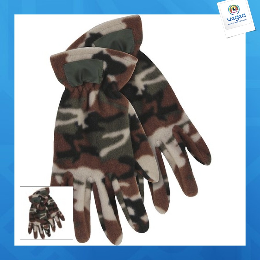 Camouflage handschuhe aus polarfaser 220 gr/m².