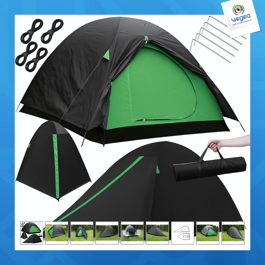 Campingzelt für 2 personen mit moskitonetz