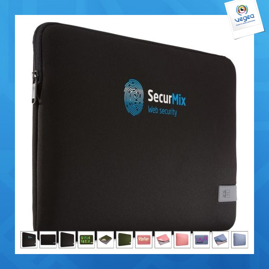 Case logic reflect laptop sleeve 15.6" schwarz