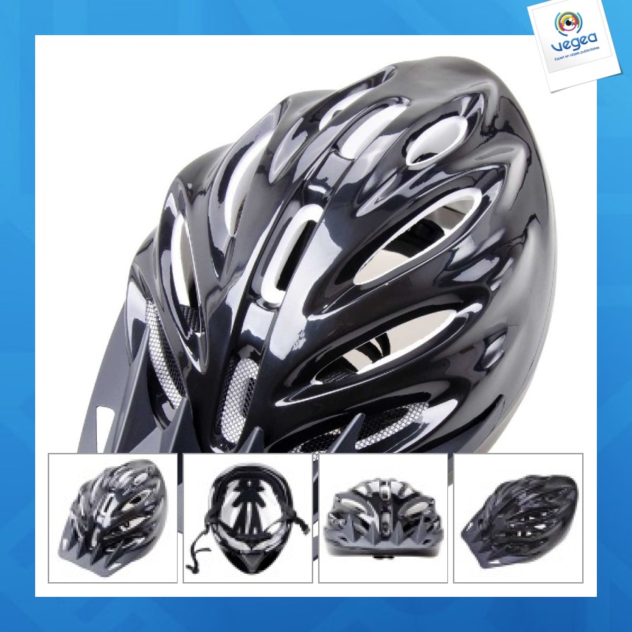 Casque de vélo avec visière amovible noir