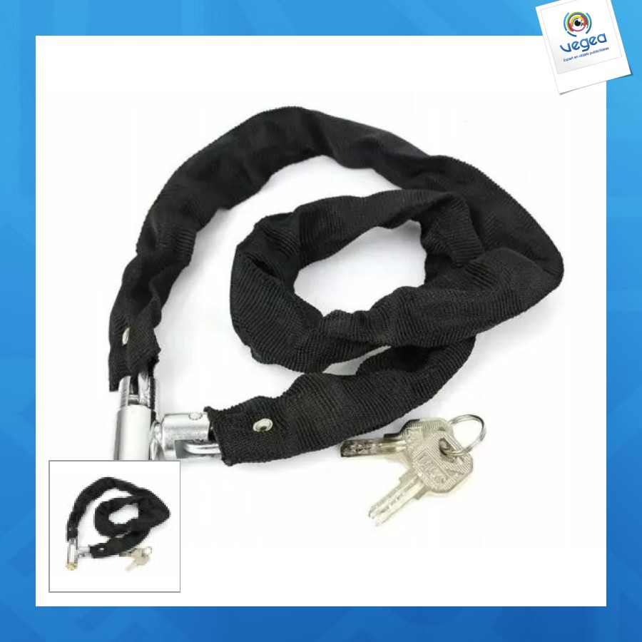 Chaîne de sécurité antivol vélo 4,2x80cm