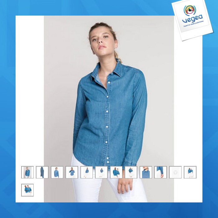 Chambray-hemd frau