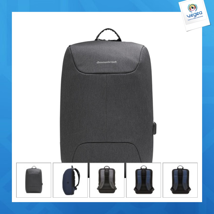 Charlottenborg - recycled backpack 16 - charcoal - rucksack aus rpet 16