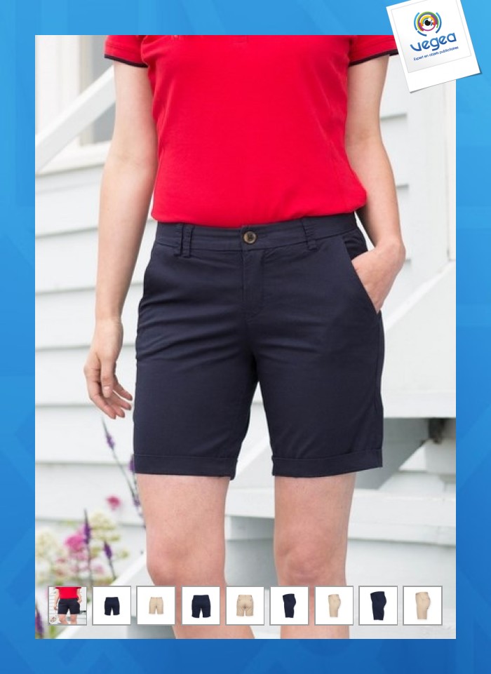 Chino-stretch-shorts, damen