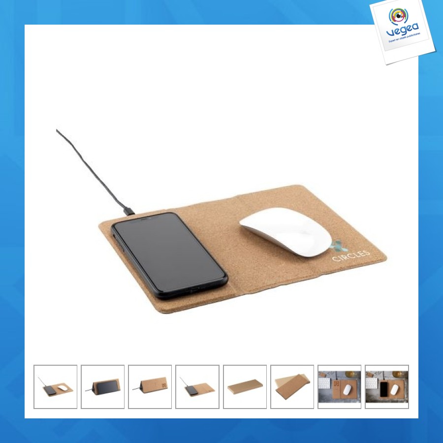 Cork wireless charging mousepad mauspad