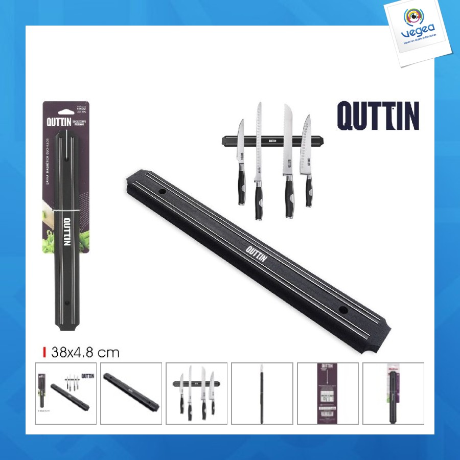 Couteaux à barre magnétique 38cm quttin