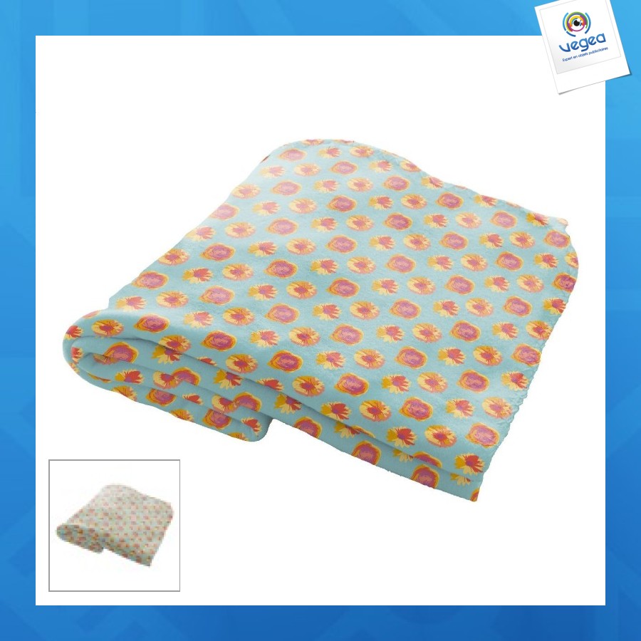 Couverture polaire marquage sur toute la surface
