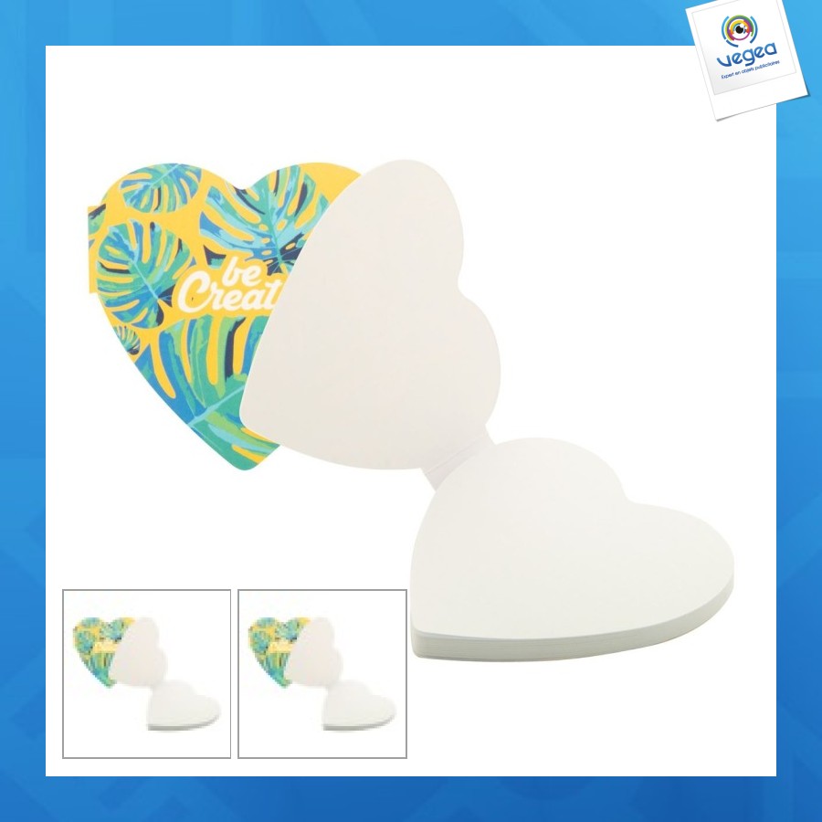 Creastick heart personalisierter haftnotizblock
