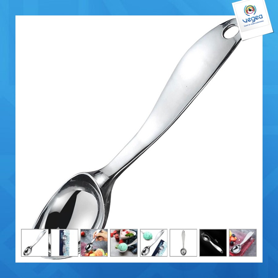 Cuillère à glace e en métal luxy 17cm