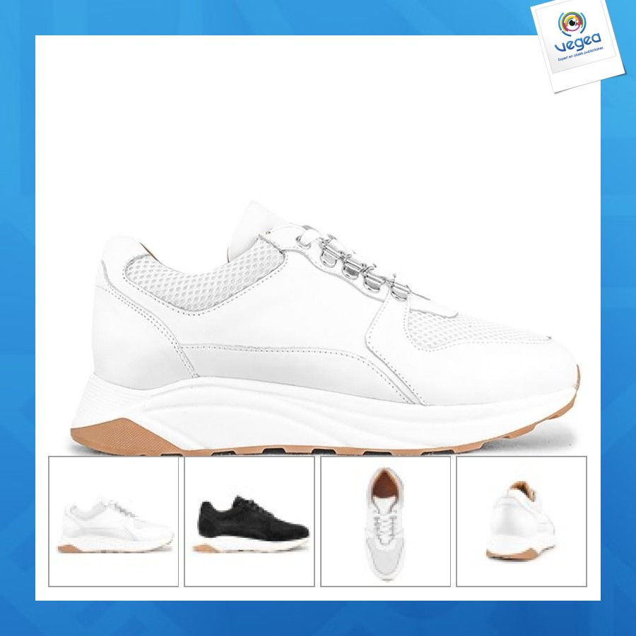Damen-sneaker, schnürsenkel aus gewachster baumwolle