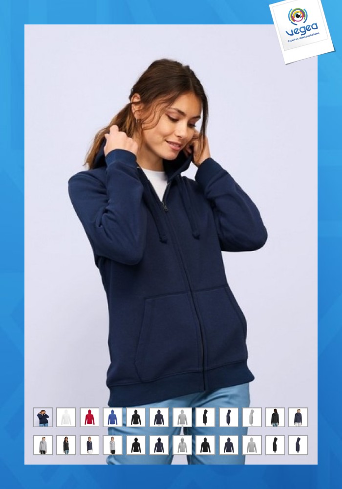 Damenjacke mit reißverschluss und kapuze - spike women
