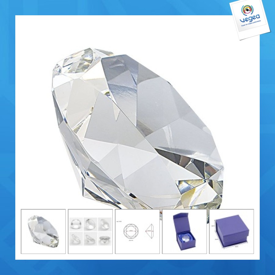 Diamant cristal blanc d40mm