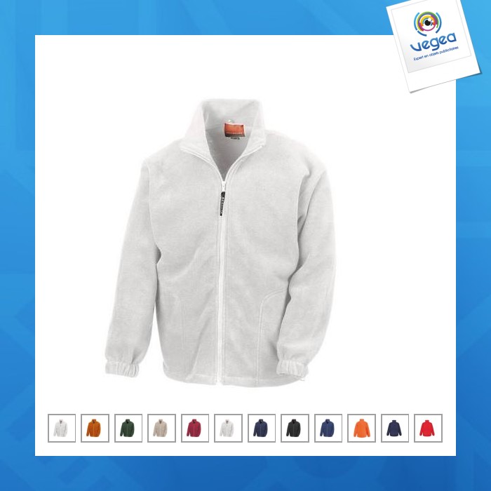 Dicke fleecejacke mit reißverschluss