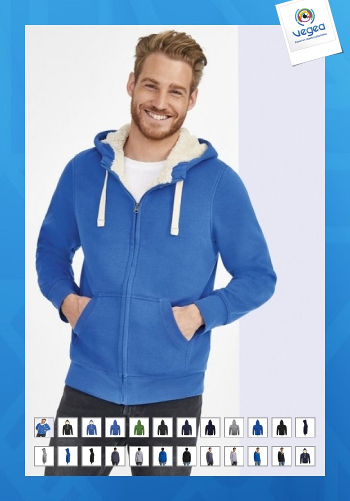 Dickes, mit sherpa gefüttertes sweatshirt