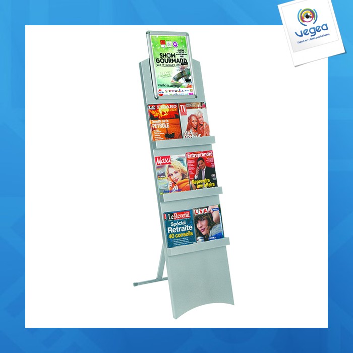 Display black-line 3700 grau-aluminium + cadro-clic a3