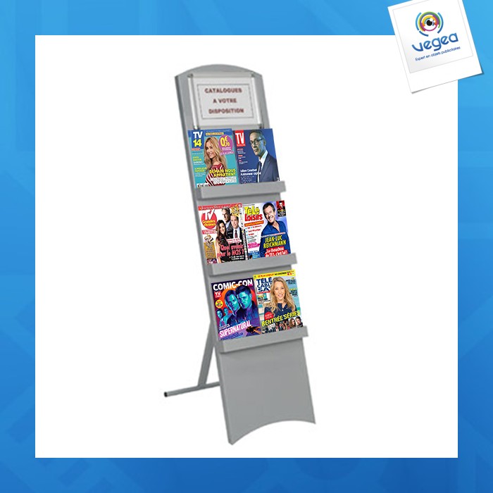 Display black-line 3700 grau-aluminium + cadro-clic a4