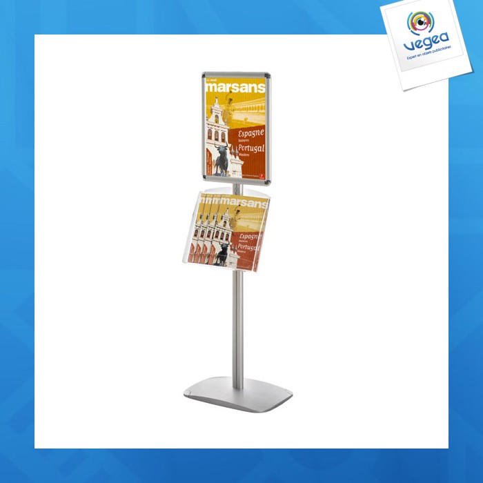 Display nachrichtenhalter cadro-clic a4 + 2 regale